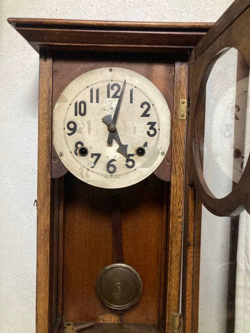 愛知時計 アンティーク スリゲルボンボン時計 初心者歓迎 稼働中
