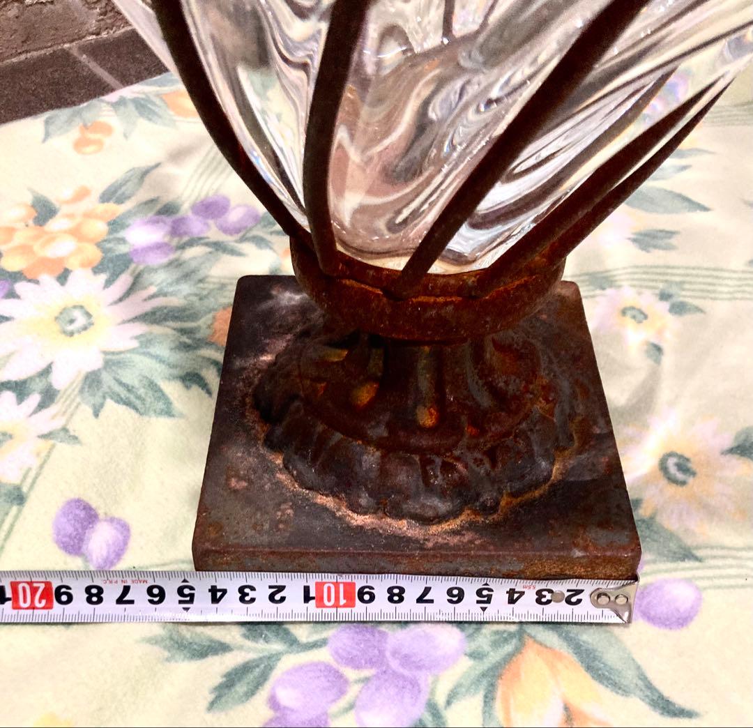 アンティーク ガラス製 アンフォラ 花瓶 フラワーベース 67cm イタリア製