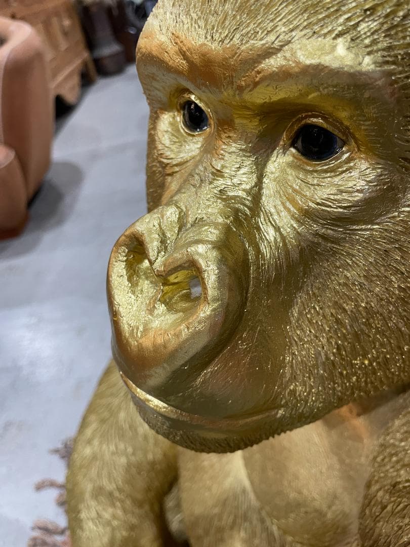 KARE / カレ　モンキーゴリラ サイド ゴールド XL　デコフィギュア