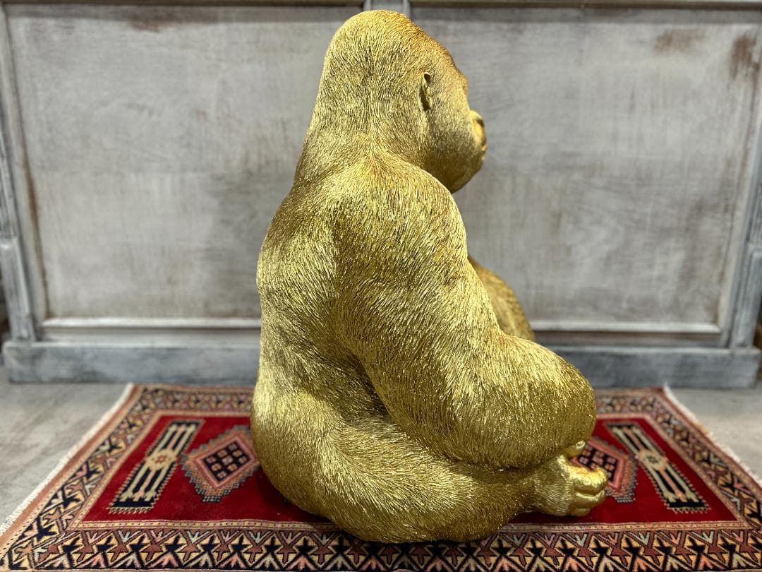 KARE / カレ　モンキーゴリラ サイド ゴールド XL　デコフィギュア