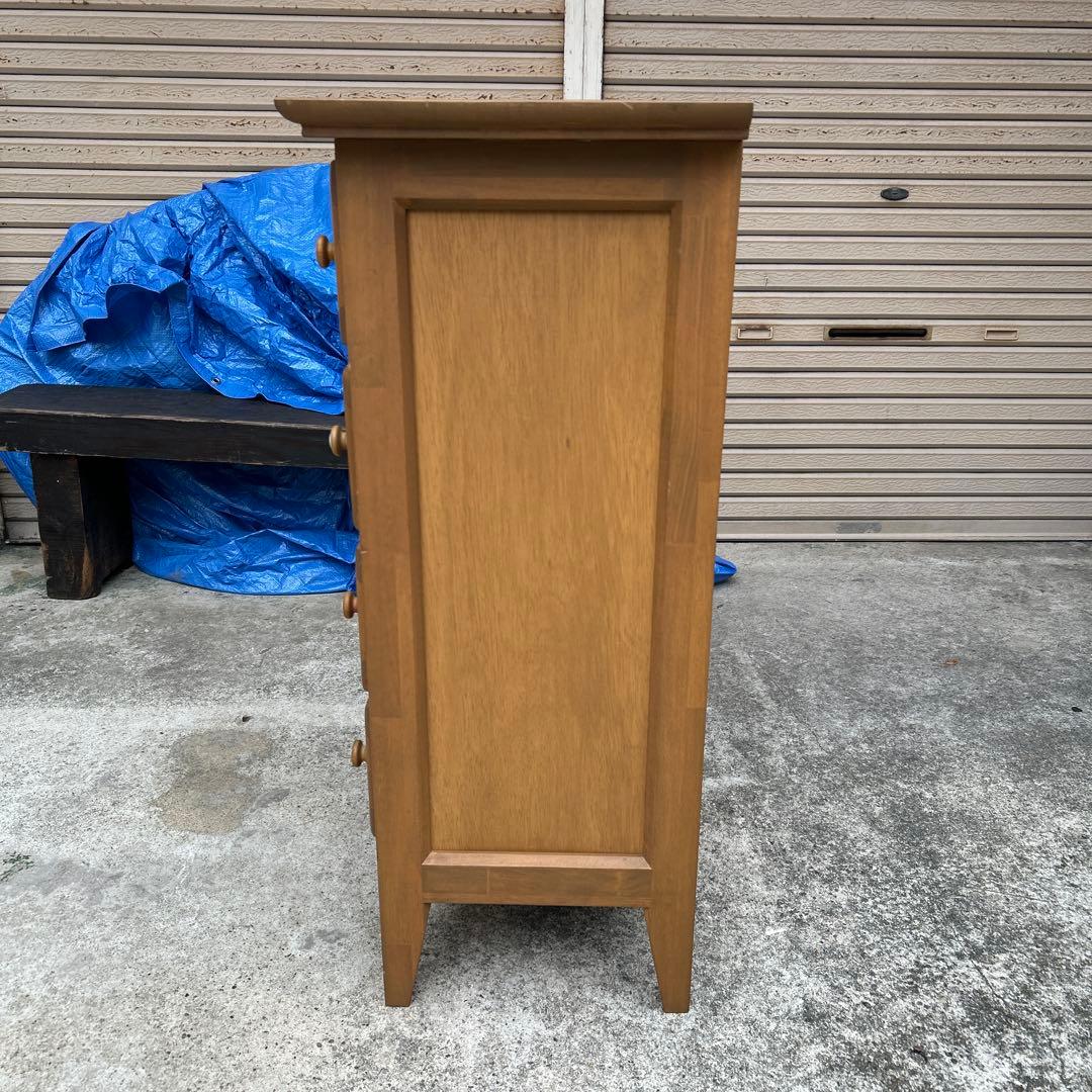 全国家具工業連合会　ボタニカル　ラタンチェスト　編み込み　4段　アンティーク