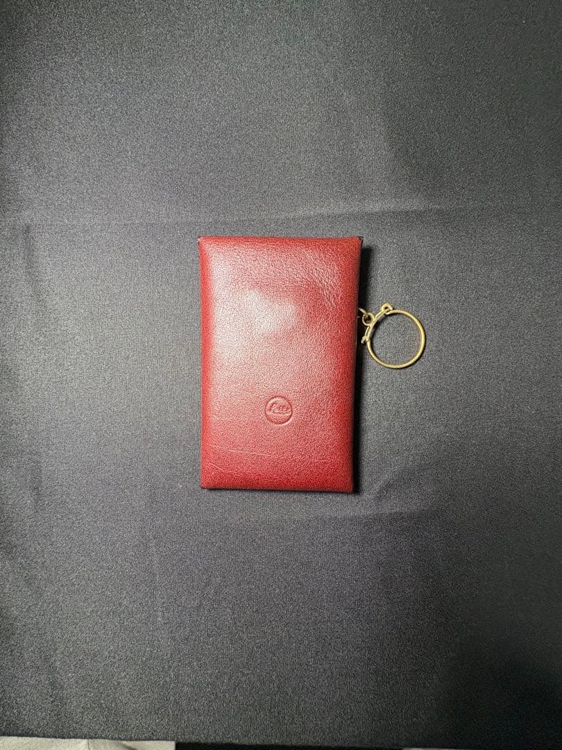 希少 Leica ライカ刻印 本革カードケース ドイツPRYM金具 キーリング付
