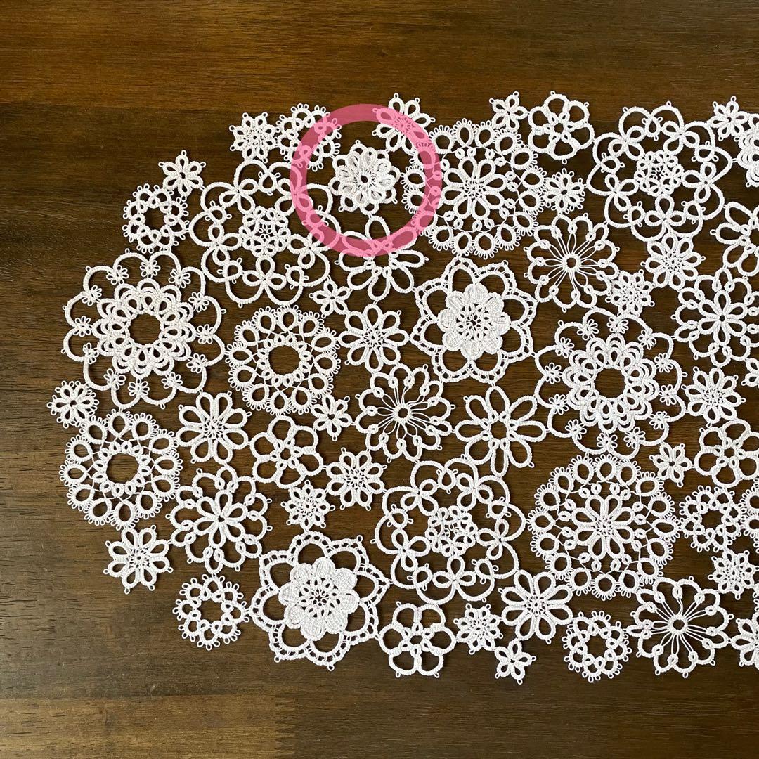 【sachi】タティングレース ドイリー 80×30m