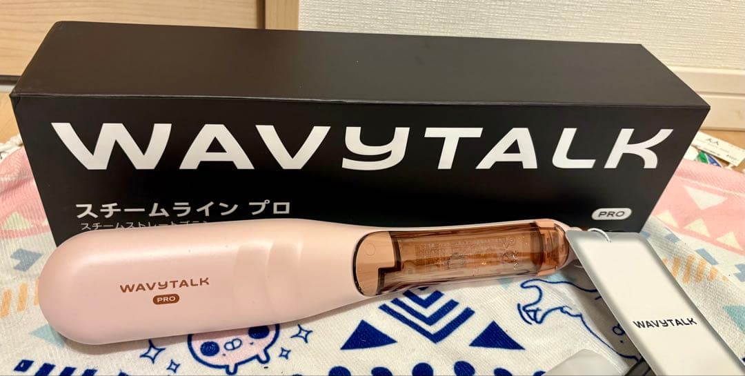 WAVY TALKスチームアイロン　ピンク