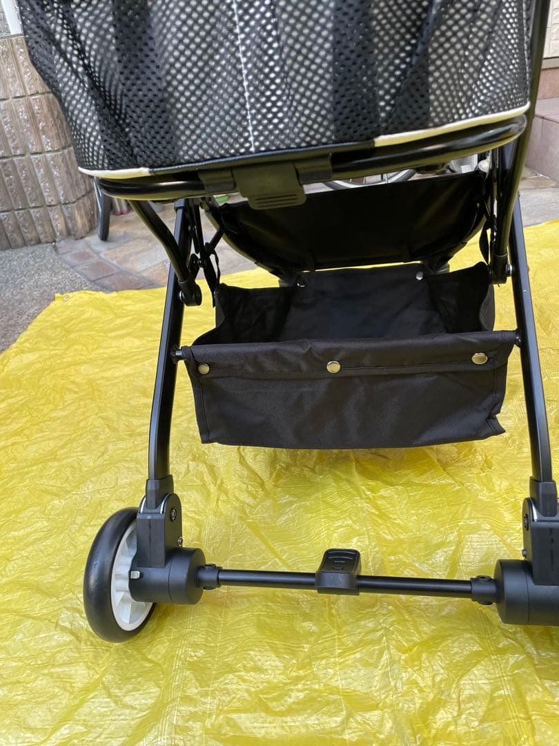 ペットカート（アイボリー） 分離式・4輪・折りたたみ ドッグカート