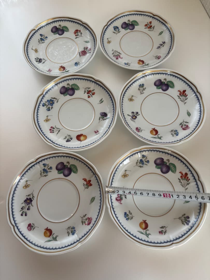 希少！リチャードジノリイタリアンフルーツ　スープカップ ＆ソーサー６個セット