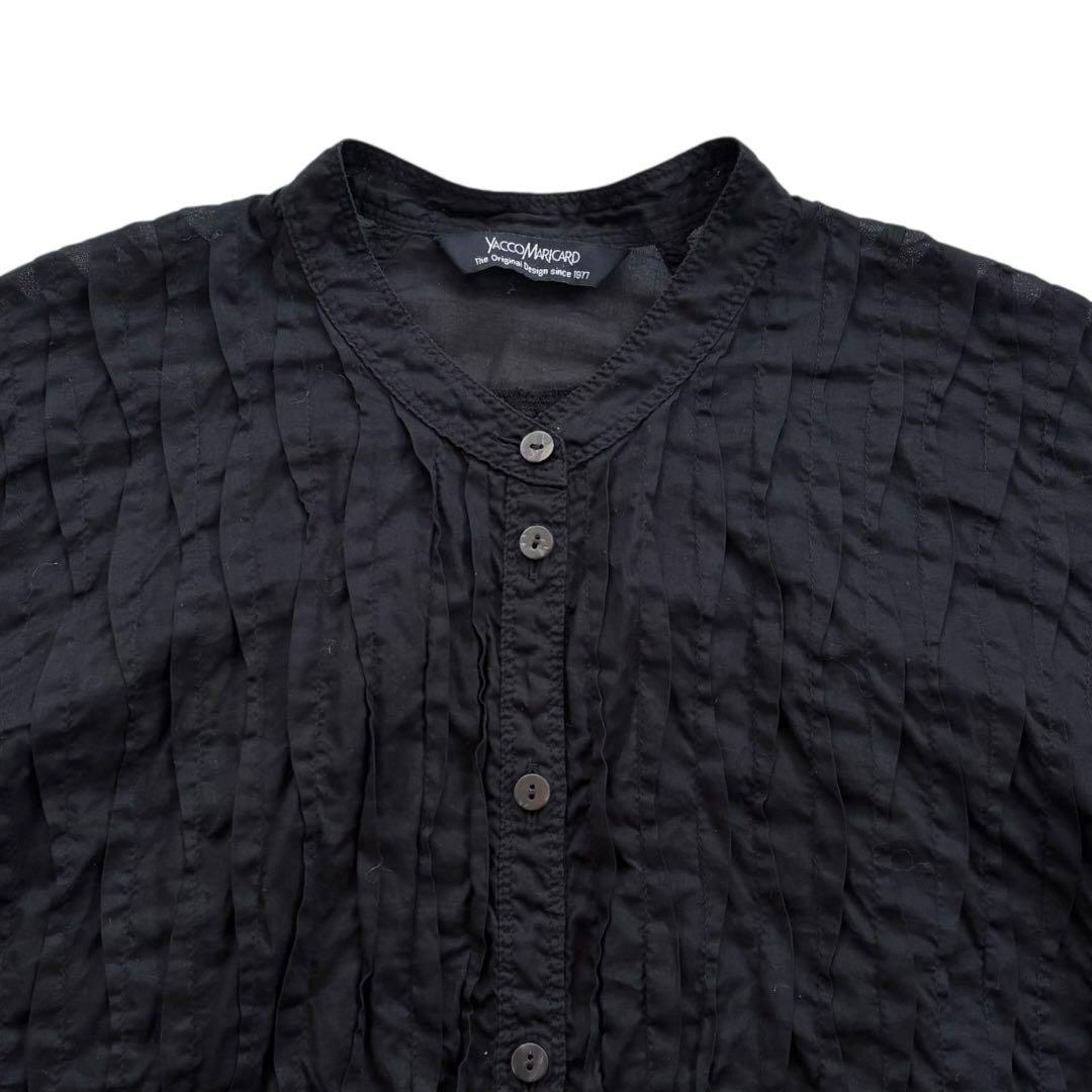 【極美品】YACCOMARICARD ヤッコマリカルド ピンタック ブラウス 黒