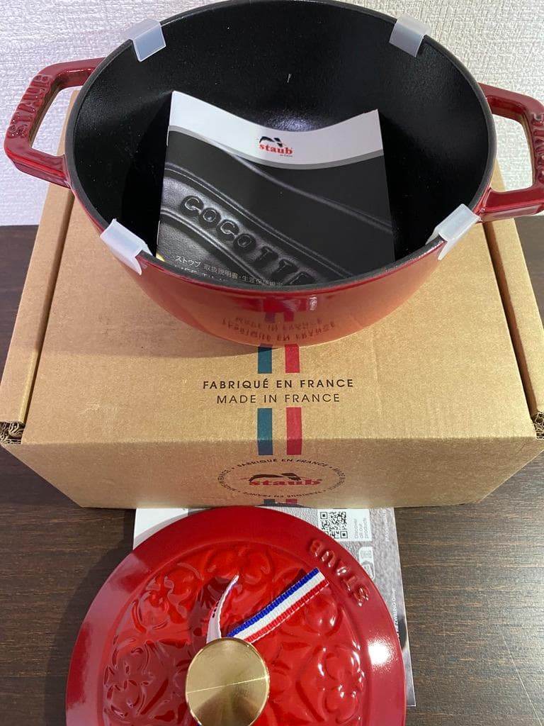 ストウブ Wa-NABE フレンチオーブン リリー 16cm チェリー