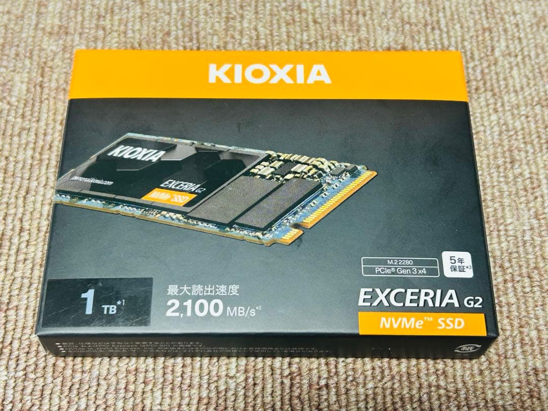 東芝 KIOXIA 1TB m.2 NVMe SSD 自作PC ゲーミングPC