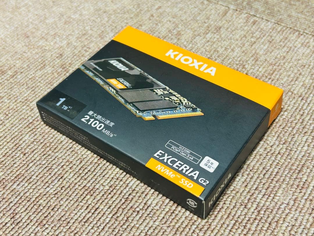 東芝 KIOXIA 1TB m.2 NVMe SSD 自作PC ゲーミングPC