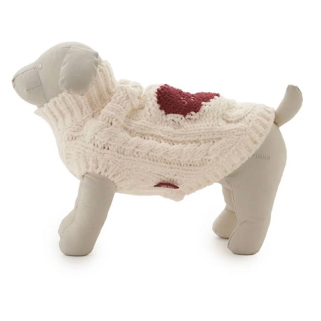 ジェラートピケ 【Valentine】ハートアランハイネックプルオーバー