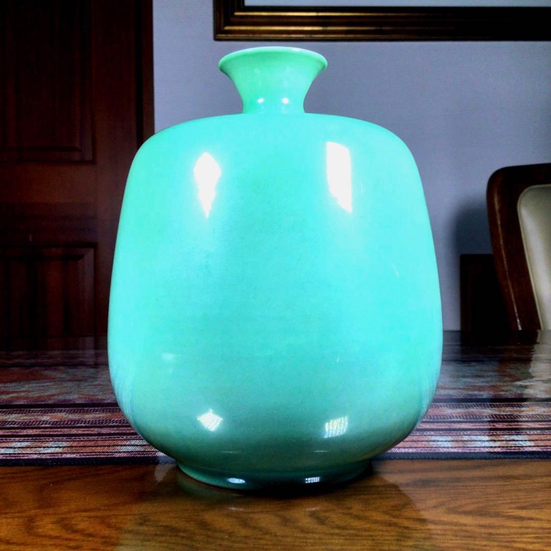 『冬うー特価』　人間国宝　吉田美統　『釉裏金彩椿文』　花瓶