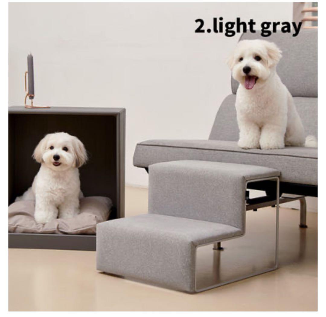 SMALLSTUFF おしゃれドッグステップ ペットステップ　　犬用階段　グレー