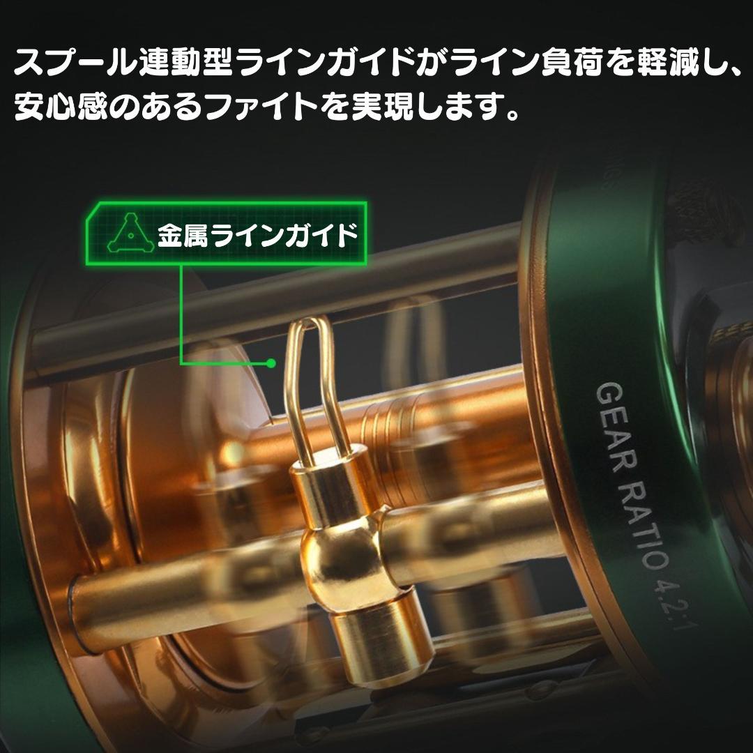 ベイトリール ビッグベイトリール リール 両軸リール 釣りリール 左ハンドル