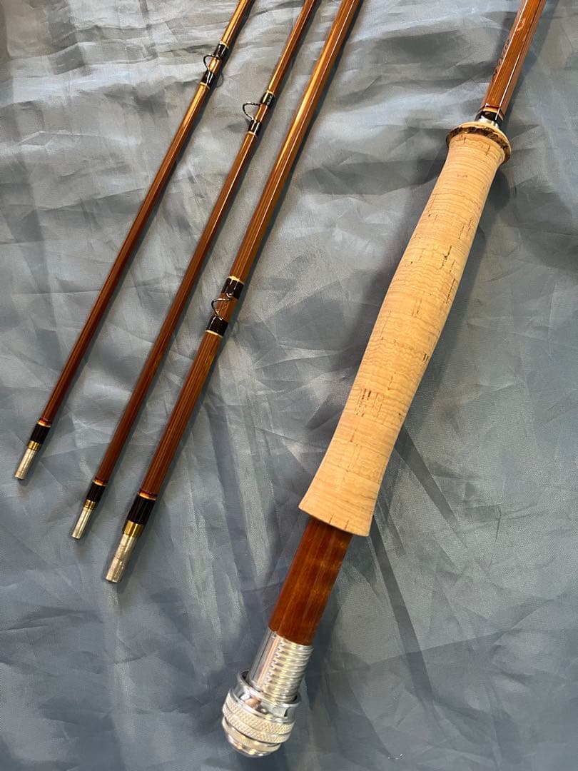 値下げ！　十勝鱒竿　7’9” #4 マキリ！！　3本継ぎ！橋本ロッド ！
