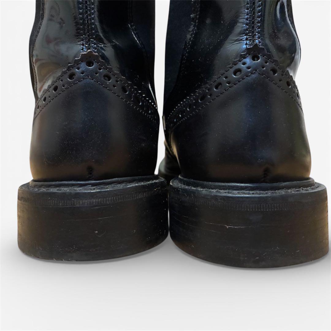 美品◆Tricker'sサイドゴアブーツ 黒チェルシーブーツ UK7.5