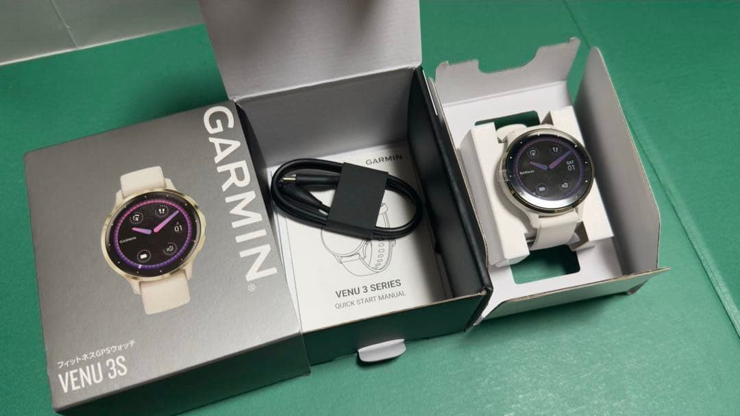 【未使用】【新品】GARMIN VENU3S IVORY/CREAM GOLD