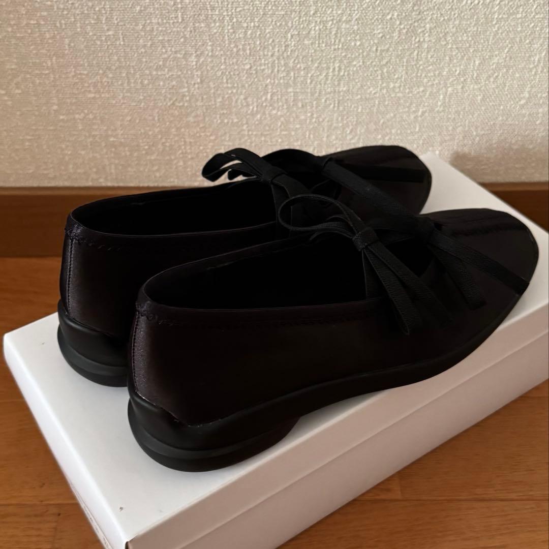 【美品】Le Talon ルタロン　Lダブルリボンバレリーナシューズ