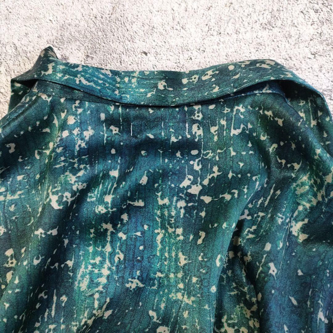 極美品　25AW HERALBONY「こもれび」サテンボウタイシャツ　日本製