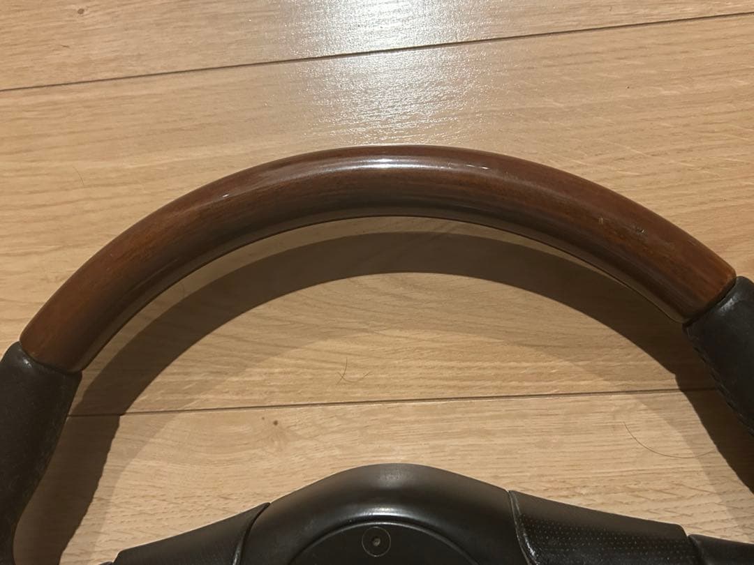 【当時物】NARDI ナルディ ウッドレザーコンビステアリング FET刻印あり