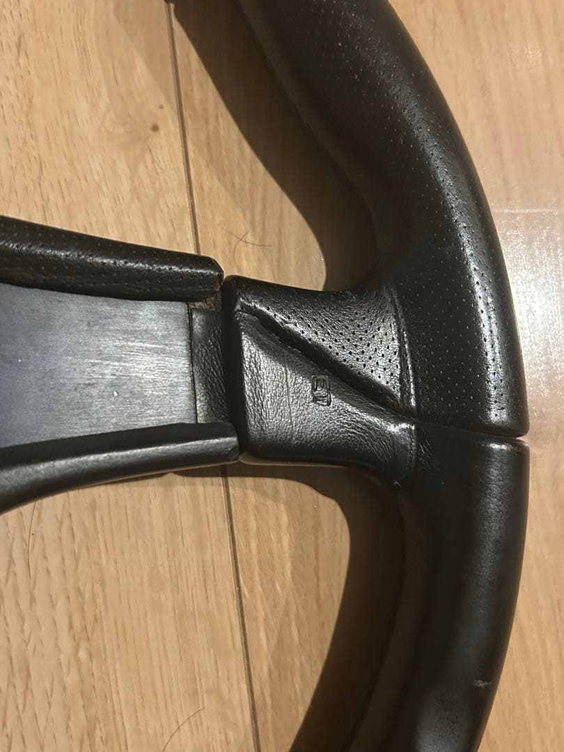 【当時物】NARDI ナルディ ウッドレザーコンビステアリング FET刻印あり