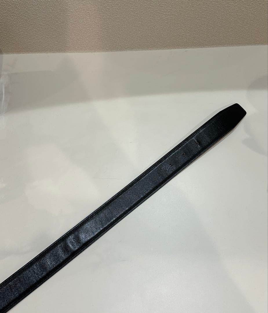 【即日発送】エルメス 80 レザーベルト 黒 茶色　リバーシブル