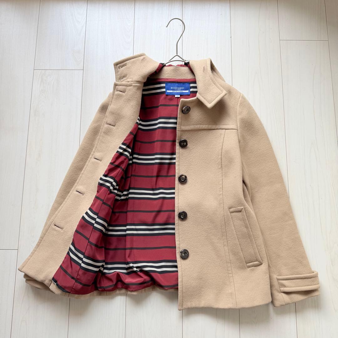希少✨バーバリーブルーレーベル　ウール　フーデットコート　ショートコート　38