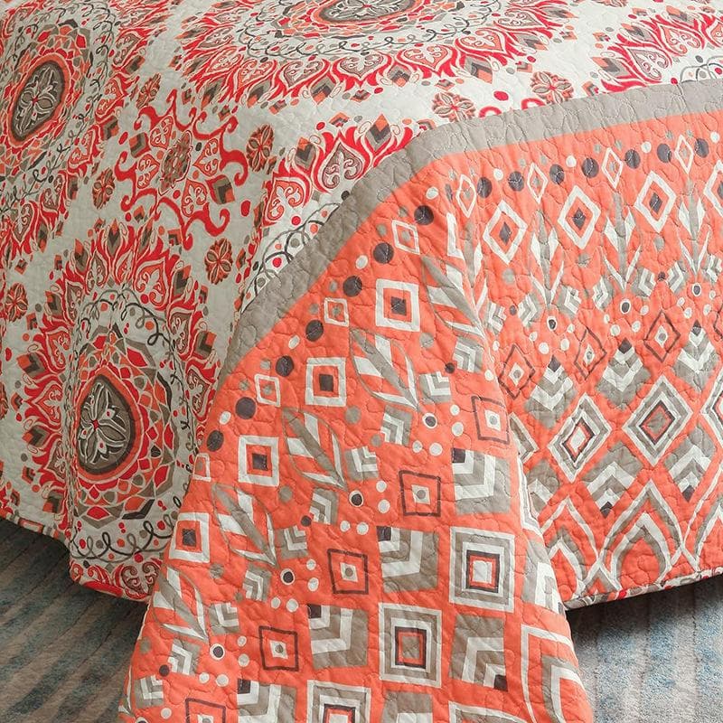 キルトベッドカバー3点セット綿マルチカバー キルティング 963