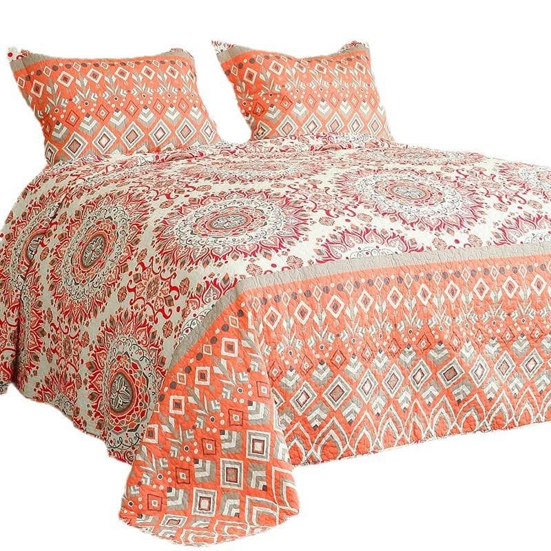 キルトベッドカバー3点セット綿マルチカバー キルティング 963