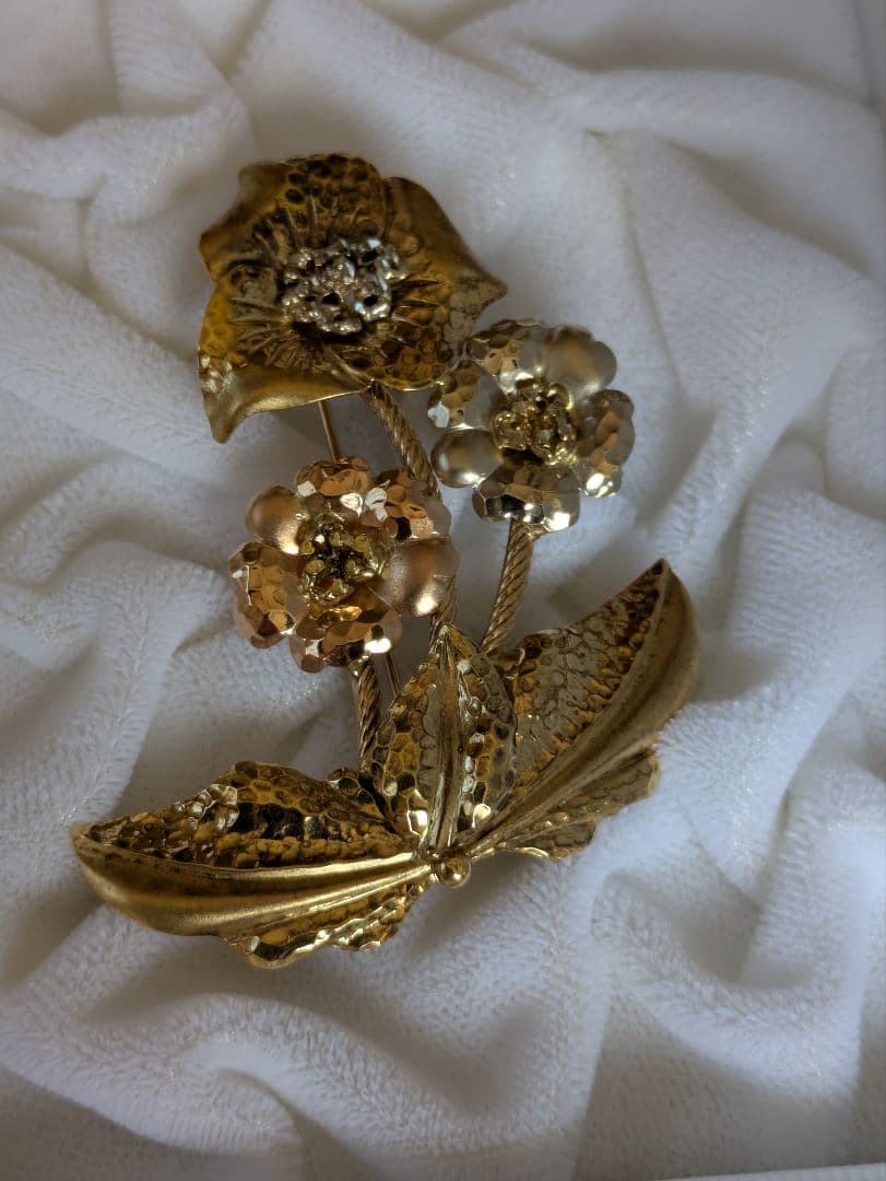 専用　イタリア製K18の３色ブローチ