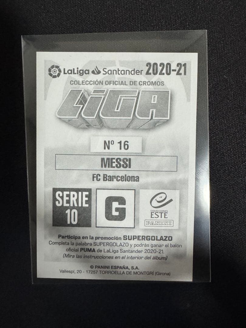 メッシPanini 2020 Preimpreso Auto serie 10