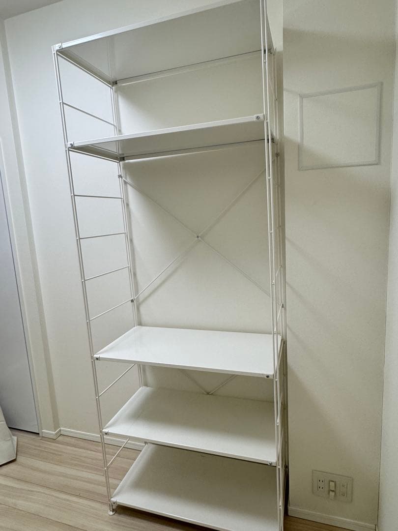 2024年購入美品スチールユニットシェルフ　スチール棚セット　特大　ライトグレー