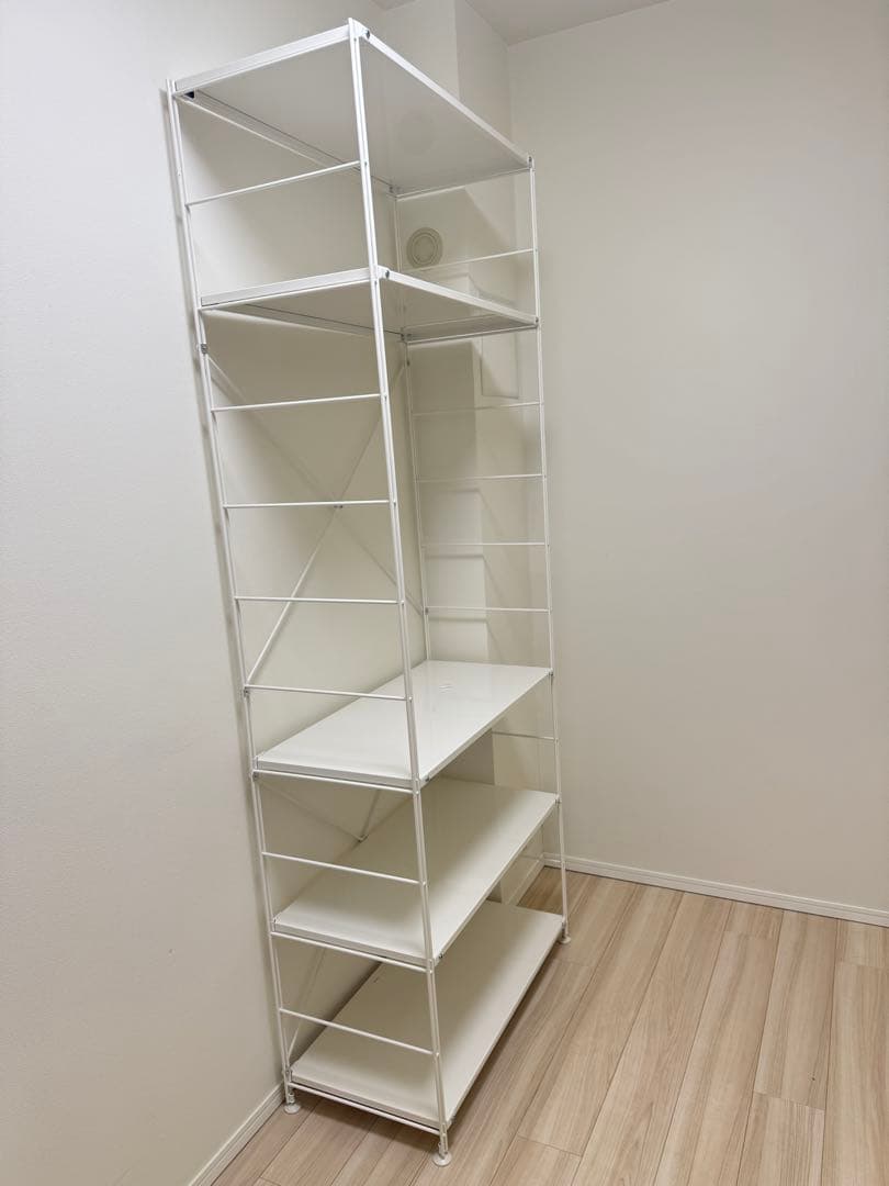 2024年購入美品スチールユニットシェルフ　スチール棚セット　特大　ライトグレー