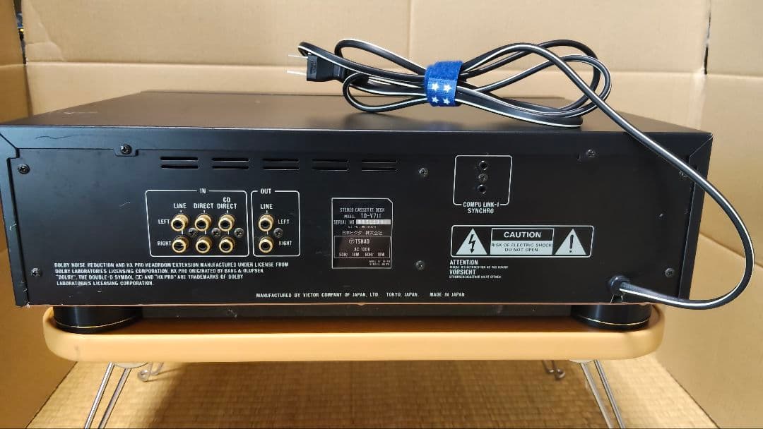 ビクター カセットデッキ V-711 リモコン付き　メンテナンス必要