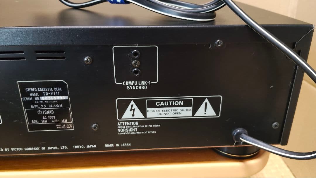 ビクター カセットデッキ V-711 リモコン付き　メンテナンス必要