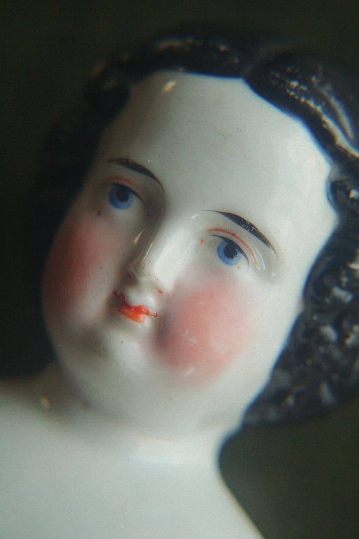 アンティーク チャイナヘッドドール ビスクドール ドイツ人形