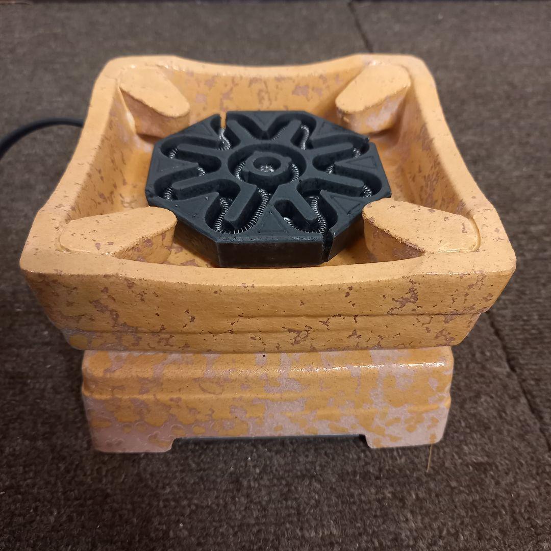 【未使用】野々田商店 卓上 江戸火鉢 電熱器 伊羅保 茶道具 コンロ