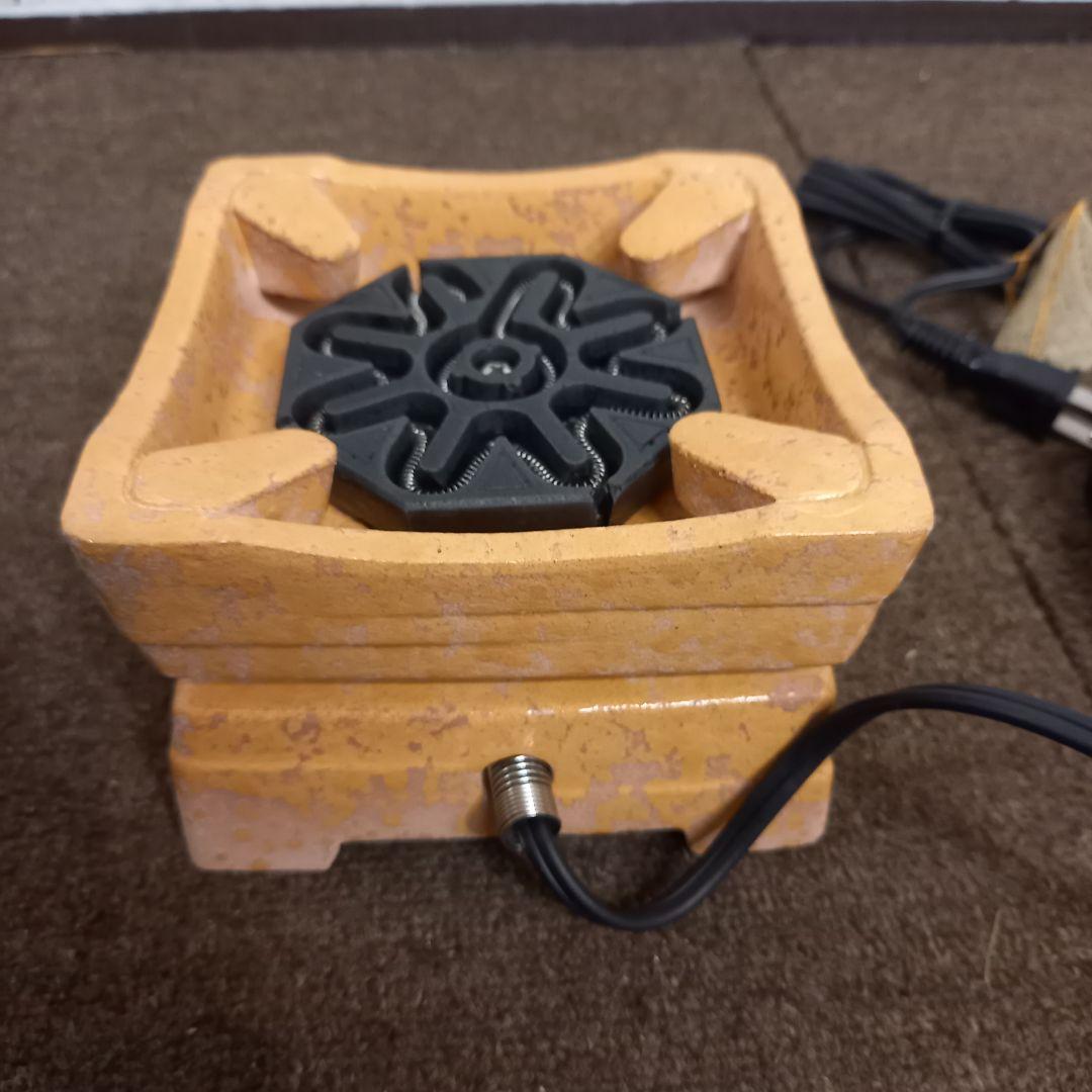 【未使用】野々田商店 卓上 江戸火鉢 電熱器 伊羅保 茶道具 コンロ