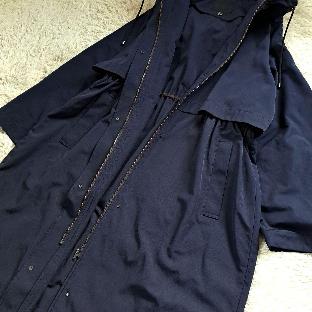 美品 iCB 定価4.2万 ロング モッズコート ライトアウター ネイビー M