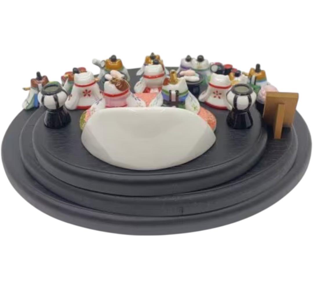 【希少品】道楽堂猫舎本舗 ねこや 春福びな 十五人飾り