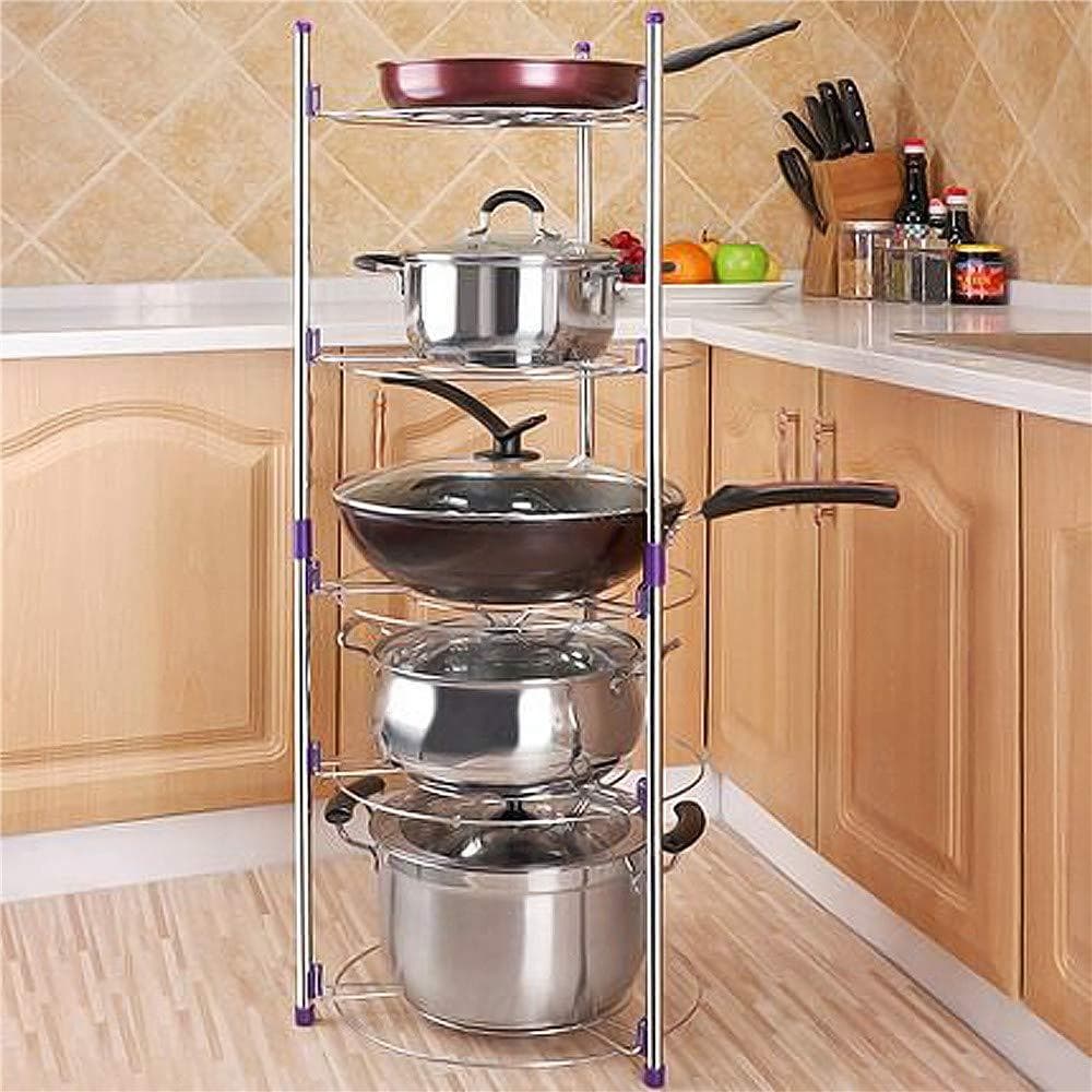 多機能 5層キッチンコーナーラック 防錆加工