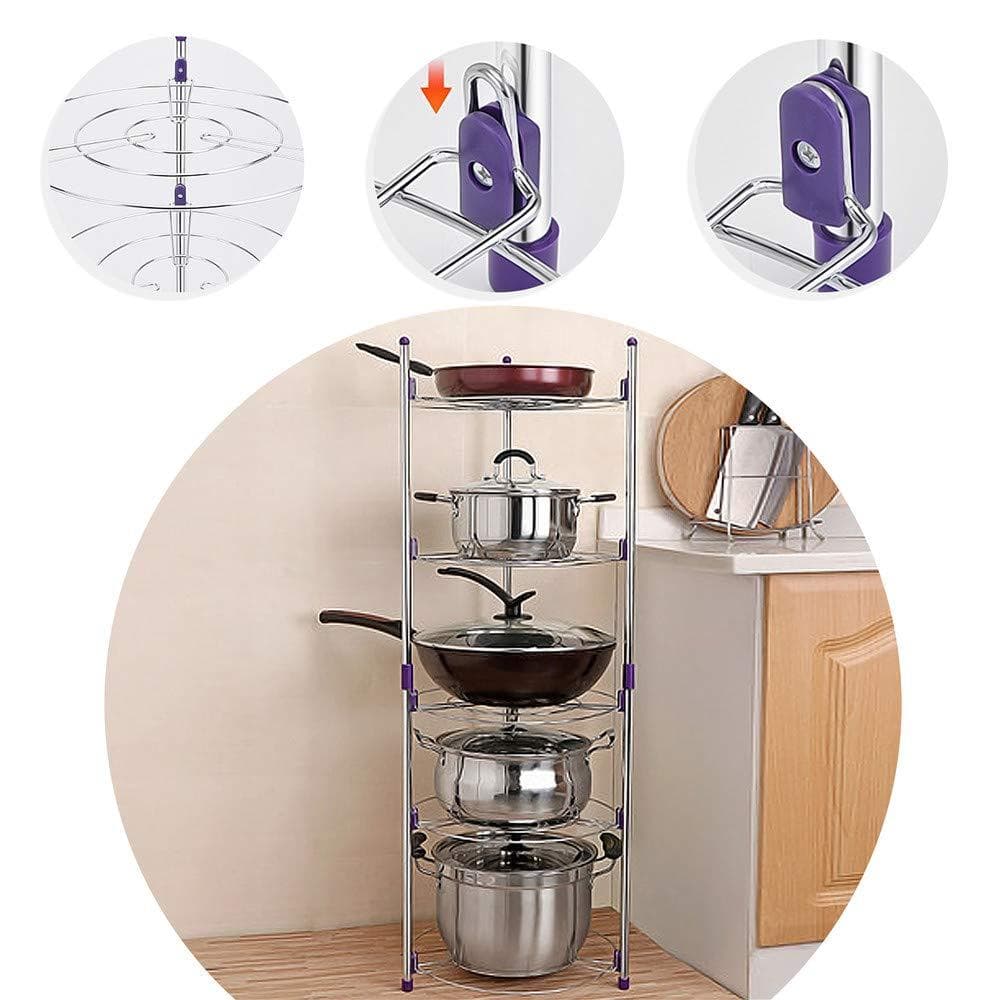 多機能 5層キッチンコーナーラック 防錆加工