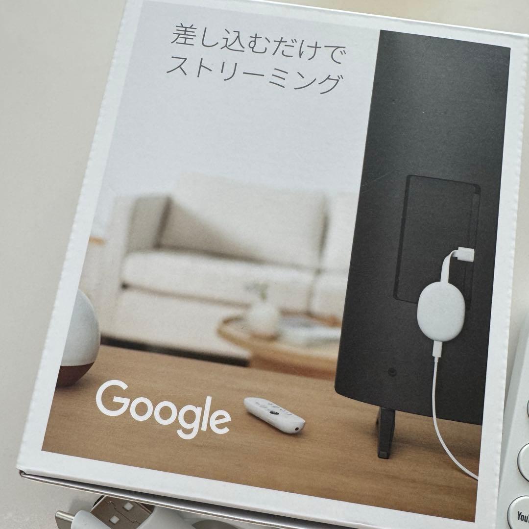 【美品】Chromecast Google TV 4K 箱 リモコン ケーブル類