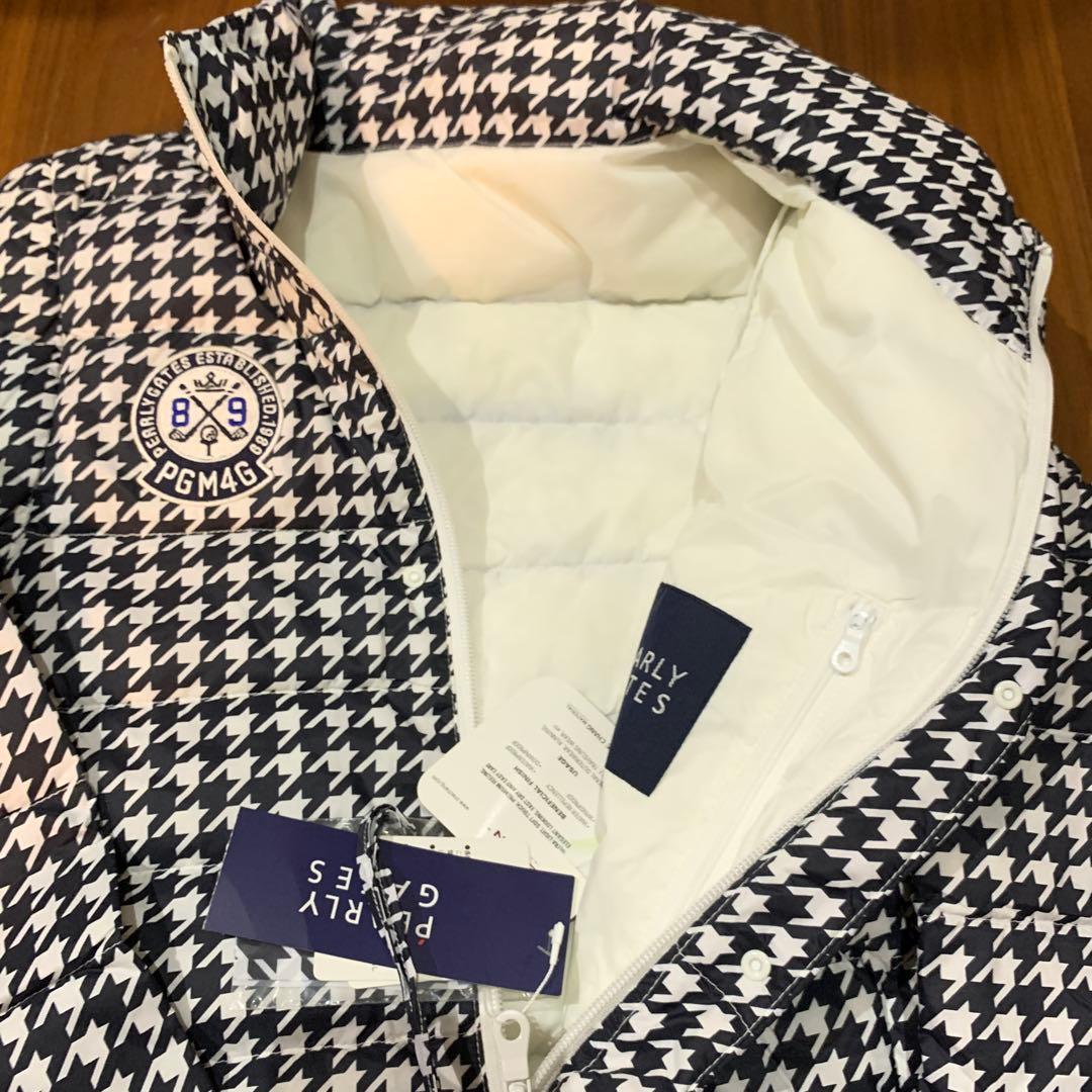 パーリーゲイツ　メンズゴルフウェア　ライトダウンジャケット　千鳥格子　5
