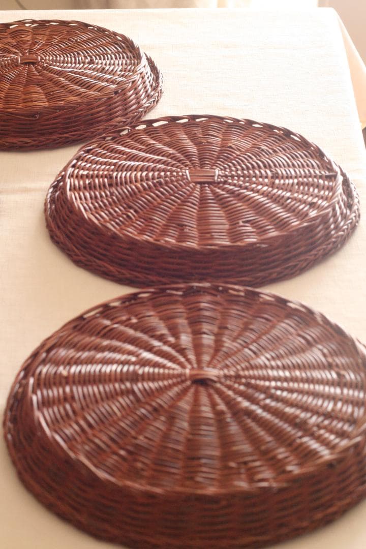 【５枚セット】籠　トレイ　パン籠　籐かご　バスケット