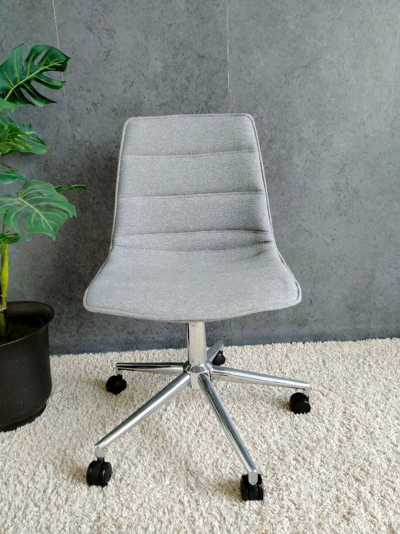 昇降機能付き デスクチェア グレー◆Gaber ガベル(2306B②)