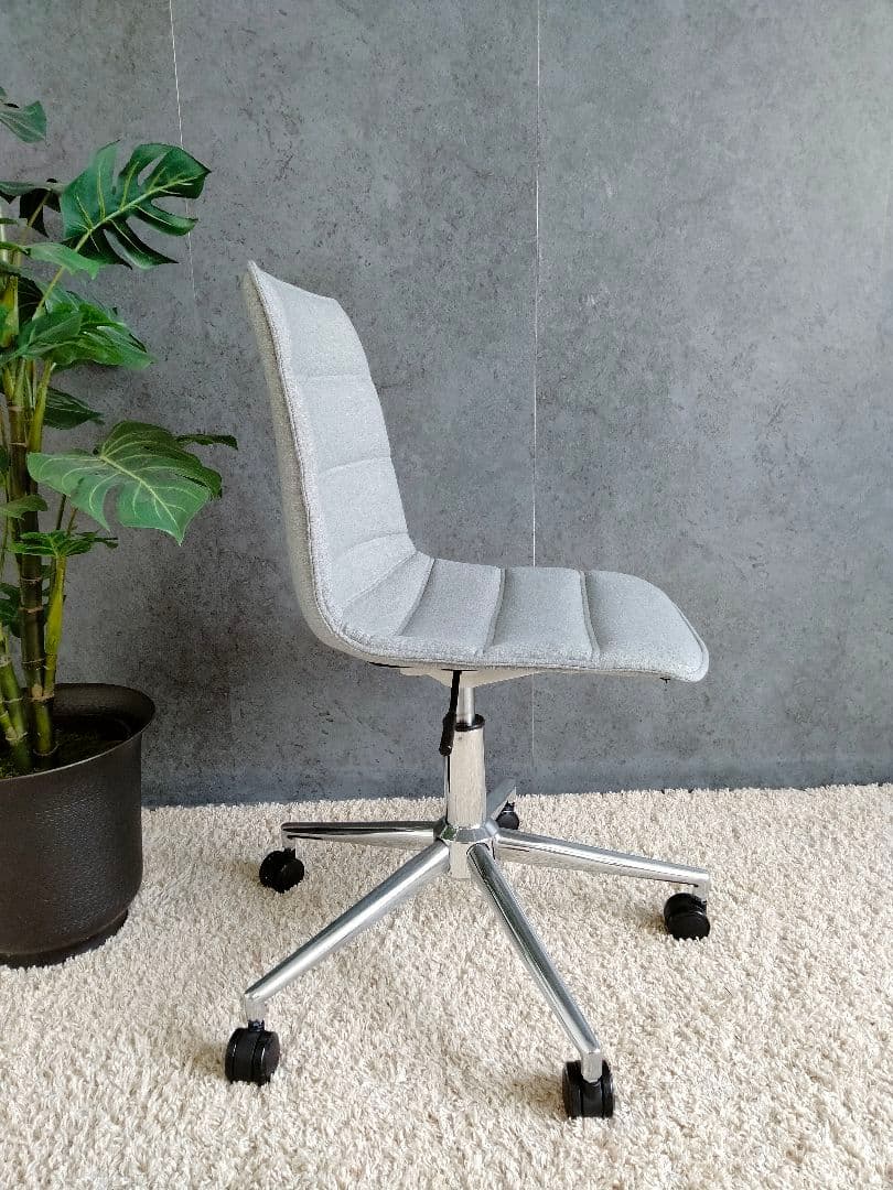 昇降機能付き デスクチェア グレー◆Gaber ガベル(2306B②)