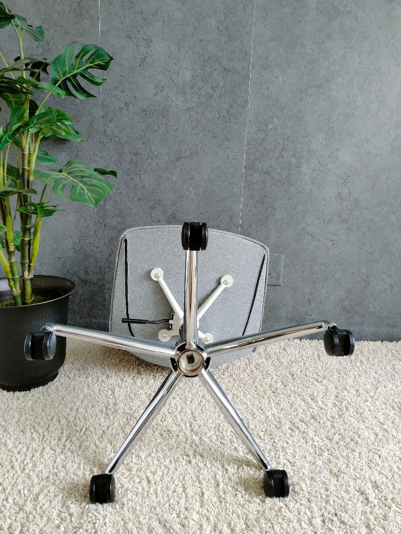 昇降機能付き デスクチェア グレー◆Gaber ガベル(2306B②)