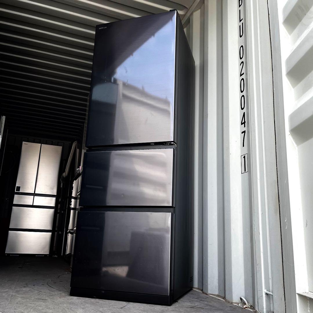 取付無料！日立自動製氷うるおいチルド搭載ブリリアントブラック3ドア冷蔵庫！洗濯機