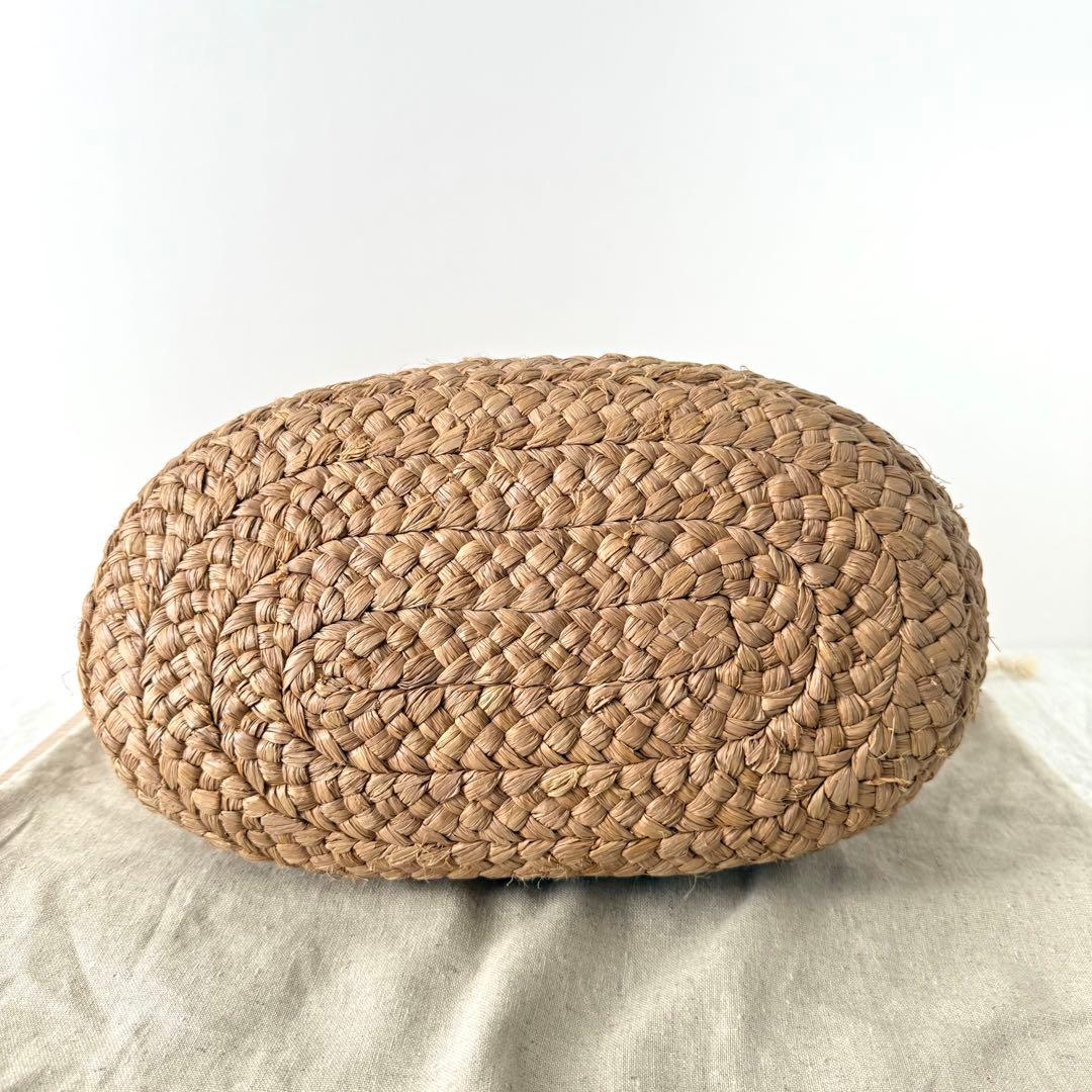 【極美品✨️】ヘレンカミンスキー ラフィア レザーハンドルトートバッグ Mサイズ